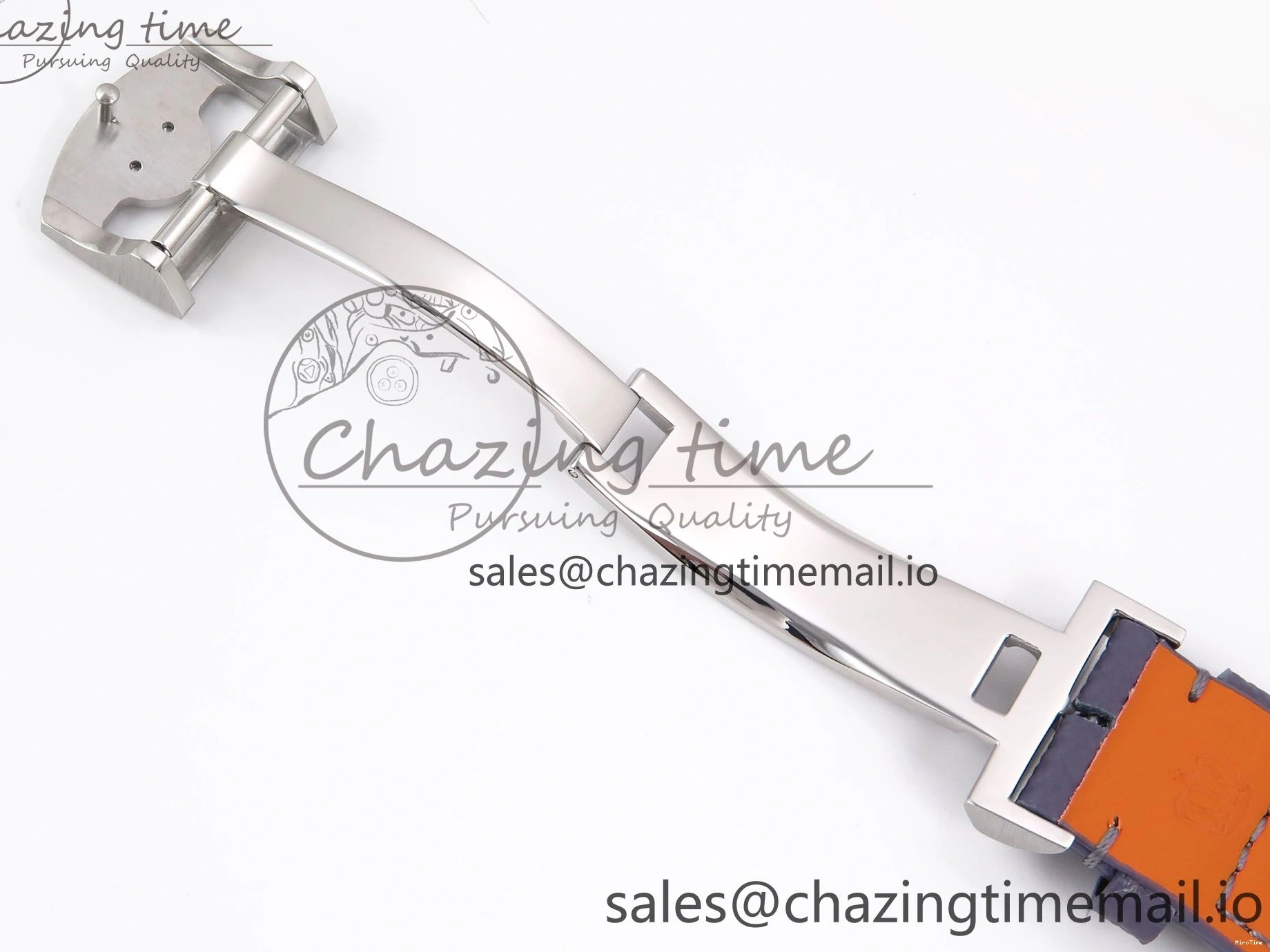 MIROTIME 0502 Lightweight Portugieser Automatic SS IW501708 APSF 1:1 Best Edition Light Blue Dial on Gray Leather Strap A 7012